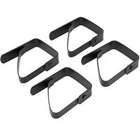 Haofy Clips de Mantel de Acero Inoxidable, 4 Piezas Sujeta Manteles de Mesa Ajustable Grande, Abrazadera de Mantel Exteriores para Mesa de Jardín Cocina Oficina Restaurante Boda Fiesta, Negro