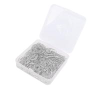 Haofy Clips de Papel de Estrella de Acero Inoxidable, Juego de 300 Piezas con Caja de Almacenamiento para álbumes de Recortes y Proyectos de Manualidades en la Escuela de Oficina (plata blanca)