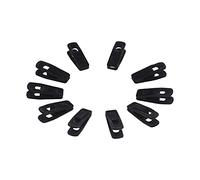 Haofy Clips de Ropa de 10 Piezas, Clips de Perchas de Terciopelo Multifuncional con Dientes No Deslizantes, Material de Floking para Protección para Pantalones, Faldas, Corbatas, Bufandas (Black)