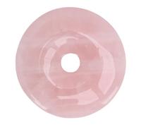 Haofy Colgante de Cristal de Donut, Collar Redondo de Piedras Preciosas Rosas con Piedra para Joyería Espiritual