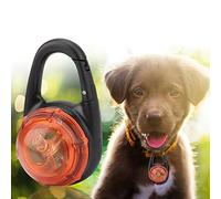 Haofy Collar Luminoso LED para Mascotas, Colgante de Brillante ABS con 2 Modos de Flash, Luz de Clip Resistente Al Agua, 5,7 X 3,5 X 2, Cm para Paseos Nocturnos en Interiores y Exteriores (Orange)