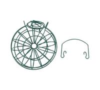 Haofy Comedero Redondo Colgante de Hierro para Pájaros de 24,9x17 Cm, | Diseño de Malla Alimenta a Varias Aves a la Vez, Atrae Pájaros Carpinteros Gorriones Cuervos, Reduce el Desperdicio, 262 G,