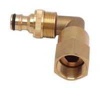 Haofy Conector a Prueba de Fugas para Manguera de Jardín de Latón, Conector a Prueba de Fugas con 4 Arandelas para Riego de Vegetales Al Aire Libre Garantiza que No Haya Durante el Riego del Jardín