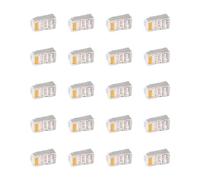 Haofy Conector Blindado de Metal CAT6 RJ45 Transmisión de Señal Confiable Instalación Rápida para Negocios de Oficina en Casa 100 Piezas