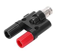 Haofy Conector BNC Hembra a Poste de Unión de 4 Mm, Adaptador de Prueba Eléctrica Duradero y Confiable para Aplicaciones de Alto Voltaje, Hecho de ABS y Latón Retardante de Llama, 1 Pieza
