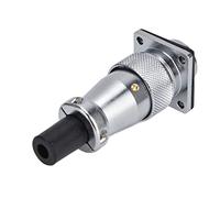 Haofy Conector de Aviación de 6 Pines Conector de Resistencia a Altas Temperaturas Bien Protegido para Señal y Electrónico de Aviación, Luz Espacial 1 Juego