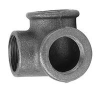 Haofy Conector de Montaje de Tubería Negro de 90° de Hierro Maleable para Estante de Pared, 5 uds., 1/2 ", 3/4", 1" (DN20(3/4))