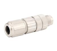 Haofy Conector Industrial de Prensado en Frío M12, Cabezal Macho Duradero de 8 Núcleos para Ethernet de Alta Frecuencia, Adecuado para Interfaz de Cable