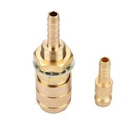 Haofy Conector Rápido de Latón para Antorcha de Soldadura MIG TIG - Adaptador Refrigerado por Agua de Conexión Rápida - Ideal para Antorcha de Soldadura, Adecuado para Proyectos de de Bricolaje (GOLD)
