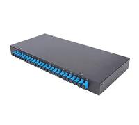 Haofy Conector SC de Panel de Conexión de Fibra de 24 Núcleos, Caja de Terminales ópticas Montada en la Pared para Fusión y Conexión, Terminal óptico de 24 Puertos para Altos Estándares de Gestión