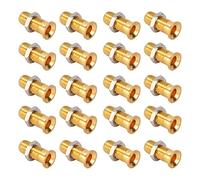 Haofy Conector Tipo Banana de Cobre de 4 Mm de Alto Rendimiento para Pruebas Eléctricas, Juego de 20 Conectores Tipo Banana Chapados en Oro con Tuerca Hexagonal M6