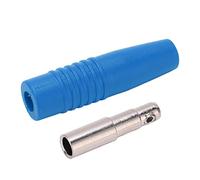Haofy Conectores Tipo Bala de Níquel con Conector Banana Hembra de 4mm de para Pruebas Electrónicas, 10 Unidades (BLUE)