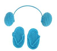 Haofy Conjunto de Accesorios para Fotografía de Bebés, Traje de Punto de Ganchillo para Recién Nacidos de 0 a 3 Meses, Tela de Lana Suave, Accesorios Unisex para Sesiones