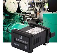 Haofy Contador de Horas de 10-80 V CA/CC 99999,9 Horas Contador de Tiempo de Rendimiento Estable para Generadores, Grúas Viajeras y Automóviles