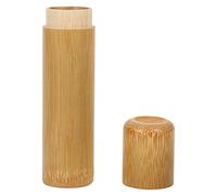 Haofy Contenedor de Almacenamiento de té, Recipiente de bambú, Soporte para Tarro, 2,5 X 23 Cm, Tubo de té Redondo con Tapa para Hojas Sueltas, Granos de café, Almacenamiento de Especias, Uso en el