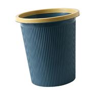 Haofy Contenedor de Basura de Plástico Moderno y Elegante, Bote de Basura Exquisito para Cocina, Baño, Material Duradero de 9,8x9,1 Pulgadas (Azul oscuro grande)