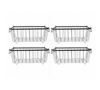 Haofy Contenedores Organizadores para Congelador, 4 Piezas de Alambre de Acero Al Carbono, 15x18x37cm, Cestas de Almacenamiento para Congelador Horizontal con Asas para Clasificar