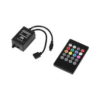 Haofy Controlador de Música LED, Control Remoto IR de 20 Teclas, Sensor de Sonido, Controlador de Luces de Tira RGB para Cine en Casa y Bares