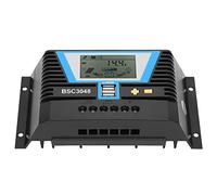 Haofy Controlador Solar Confiable para Control de Carga BSC3048 30A 12V/24V/36V/48V con Reconocimiento Inteligente y Parámetros Personalizables, Adecuado para Varios Tipos de Baterías, Perfecto para