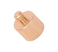 Haofy Converter de Tornillo, Material de Aleación Aluminio 1/4 Pulgada Rosca Macho 3/8 Pulgadas con un Ensamblaje Fácil, Material Premium y, para el Uso Fotos la Cámara Monopod Trípode (Color latón