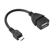 Haofy Convertidor de Cable OTG de Rendimiento Estable para Teléfono Tableta U Disco Teclado Ratón - Compatible con Dispositivos Micro USB - Interfaz V8