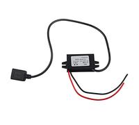 Haofy Convertidor de Corriente Adaptador DC-DC Step Down 12V / 24V a USB 5V 3A Convertidor Regulador Cables