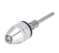 Haofy Convertidor de Mandril de Controlador de Impacto, Abrazadera Duradera de 3 Mordazas para Herramienta Manual, Vástago Redondo de 0,3-,4 Mm, Plateado para Mejoras en el Hogar