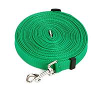 Haofy Correa Larga Ajustable para Perros Grandes, Correa de Entrenamiento con Hebilla de Agarre Manual para Senderismo y Acampada, Aleación de Zinc PP, 32,8 Pies (Green)