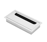 Haofy Cubierta para Orificio de Escritorio, Ojal de gestión de Cubierta de Orificio para Cable de Cable de Ojal de Escritorio Cuadrado para Oficina en casa (Plateado) (Talla Mediana)