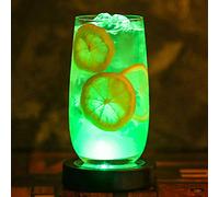 Haofy Cubiertas de Botellas de Vino LED Brillantes para Fiesta o Bar, Portavasos No Tóxicos con Luz Colorida para Anuncios de Bebidas, Que Consisten en Material ABS Black Bowl para el Club Nocturno