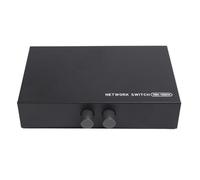 Haofy Cuble Selector de Divisor de Interruptores de Red Ethernet de 100 M 1000m, Interruptor de Red RJ45 1 en 2 out para Black Home, Caja de Hierro Duradera, Interruptor de División RJ45 para
