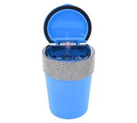 Haofy Cubo de Basura Portátil con Diamantes de Imitación de Cristal para Mujer y Niña, Accesorios para Cubo de Basura Interior de Automóvil, de de Escritorio (BLUE)