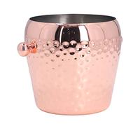 Haofy Cubo de Champán de Acero Inoxidable de 1000 Ml, Cubo de Hielo Aislado de Doble Pared para el Hogar, Bar, Fiesta Al Aire Libre con Asas Elegantes (Revestimiento de cobre)
