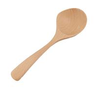 Haofy Cuchara de Sopa de Madera con Largo de 12 Pulgadas para y Servir de Forma Segura Cuchara de Madera de Haya para Cocina, Restaurante, Uso Diario