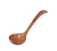 Haofy Cuchara de Sopa Japonesa de Madera con Largo Nanmu con Diseño Curvado Cuchara de Cocina Redonda para Sopa Caliente, café, Arroz Frito, Cocina Pequeña, Vida de RV, Uso Diario (Tipo 2)
