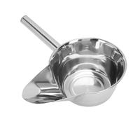 Haofy Cuchara Profesional para Patatas Fritas de Acero Inoxidable con Pico de Pato, Cuchara para Patatas Fritas de Servicio de Alimentos Comerciales para Restaurante, Catering, Acabado Espejo, (Mano