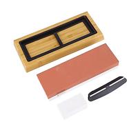 Haofy Cuchillo -Sharpen Stone 3000 8000 Grit Dual -Broad Based Wood Based Pieds para Cocina, Almohadillas de Silicona Contienen