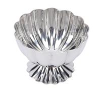 Haofy Cuenco para Helado de Acero Inoxidable 304 de 3,9 X 2,8 Pulgadas con Base para Pies para Postre de una Sola Cucharada, Elegante Cuenco de Postre Estilo Restaurante con Borde Ondulado para