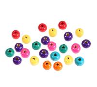 Haofy Cuentas Redondas de Madera de Colores, Material para Hacer Joyas Artesanales DIY, Juego de 100 Uds., Accesorios de Moda para Artistas (8mm)