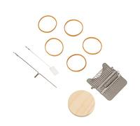 Haofy Darning Looms Kit de Herramientas de Tejido DIY Portátil para Reparación de Agujeros Pequeños y Artesanías Ideal para Diseño Artístico Acero Inoxidable, Registro (Acero inoxidable + troncos)