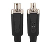 Haofy de Micrófono Wireless XLR con Potencia Fantasma de 48V, Diseño Recargable, para Entrevistas/actuaciones en, Metal/negro, 1 Set