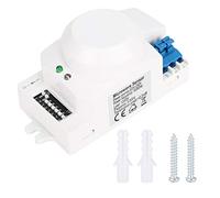 Haofy Detector de Movimiento con Sensor de Microondas de 5,8 GHz, Detección de Amplio Rango de 360°, Interruptor de Luz Automático con Control Inteligente para Farola, Pasillo de