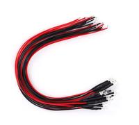 Haofy Diodo con Cable Resaltado Cuentas LED para Indicador de Estado de Trabajo 50 Piezas Enchufe Recto 12 V 3 Mm para Todo Tipo de Productos