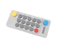 Haofy Diseño del Botón de Matriz Transparente del Teclado Eléctrico Portátil y Control de Tono Ajustable con Función de Calzoncillo para la Creación de Música Simple Material Gris ABS