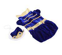 Haofy Disfraz de Príncipe para Mascotas Traje para Material Acrílico Suave Sombrero Real para Perros Pequeños Fiesta de Halloween o Uso Diario Fácil de Vestir Ajuste Cómodo Tallas S a XL (S)