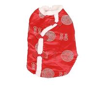 Haofy Disfraz de Tang Suit, Ropa Cheongsam de Felpa para Perros y Gatos Pequeños, Traje Cálido de Invierno para Celebraciones de Año Nuevo (2XL)