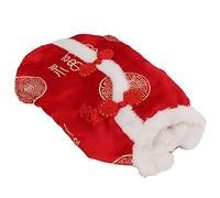 Haofy Disfraz de Tang Suit, Ropa Cheongsam de Felpa para Perros y Gatos Pequeños, Traje Cálido de Invierno para Celebraciones de Año Nuevo (M)