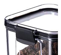 Haofy Dispensador de Alimentos, Recipiente Hermético para Almacenamiento de Granos, Cubierta Cóncava de Silicona PET para Cocina, Organizador de Almacenamiento de Aperitivos (700ML)