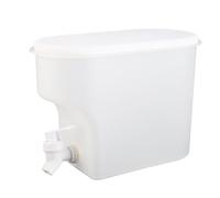 Haofy Dispensador de Bebidas Spigot - Dispensador de Bebidas Sellado que Mantiene la Frescura para Estante del Refrigerador - de de Frutas Blancas de 3,5 L con Tapa de Boca Grande