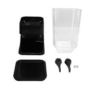 Haofy Dispensador de Cereales para Encimera 5 L Gran Capacidad Alimentos Ajustable Cocina Despensa Organización Aperitivos Frutos Secos Dulces Comida Seca Perros Contenedor (BLACK)